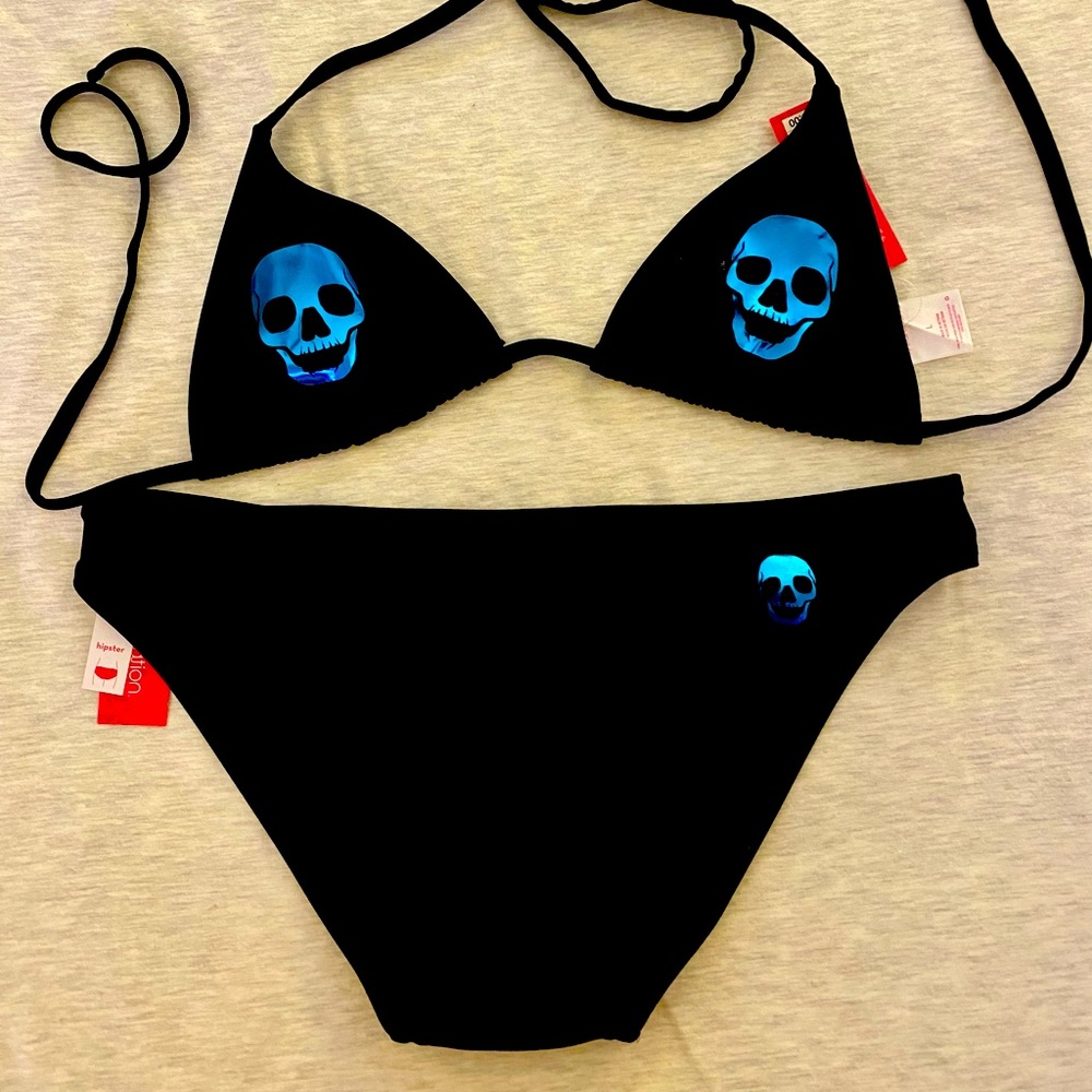 Triangle top hipster bikini. Very cute!